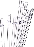 Vista 7 de Dakoufish Pajitas reutilizables de plástico grueso transparente de 6 pulgadas para mini vasos de 6 a 8 onzas, juego de 12 popotes con cepillo