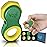 Yogi Fidget Toy - Silent Sensory Spinner for Adults & Kids - Stress Relief Fidgets for ADHD, Anxiety - Fidget Toys for Adults - Includes 5 Finger-Fit Rings - Work, School & Travel - Lime