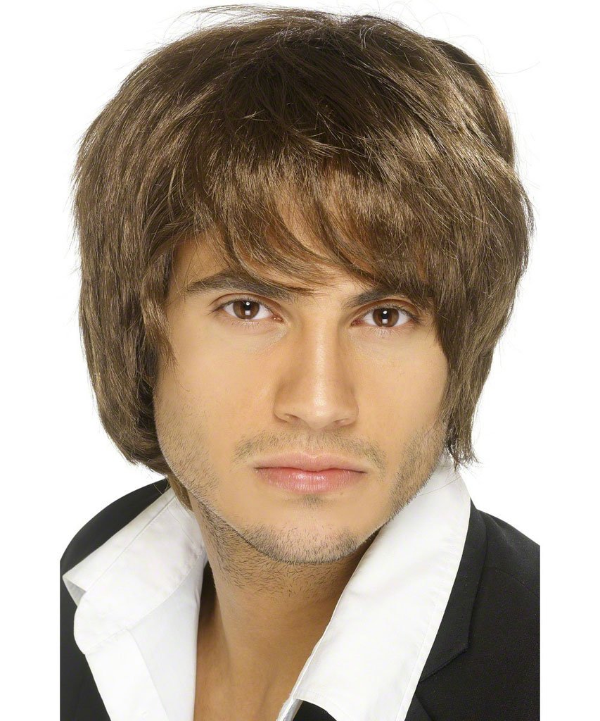 Smiffys Brown Boy Band Wig for Men