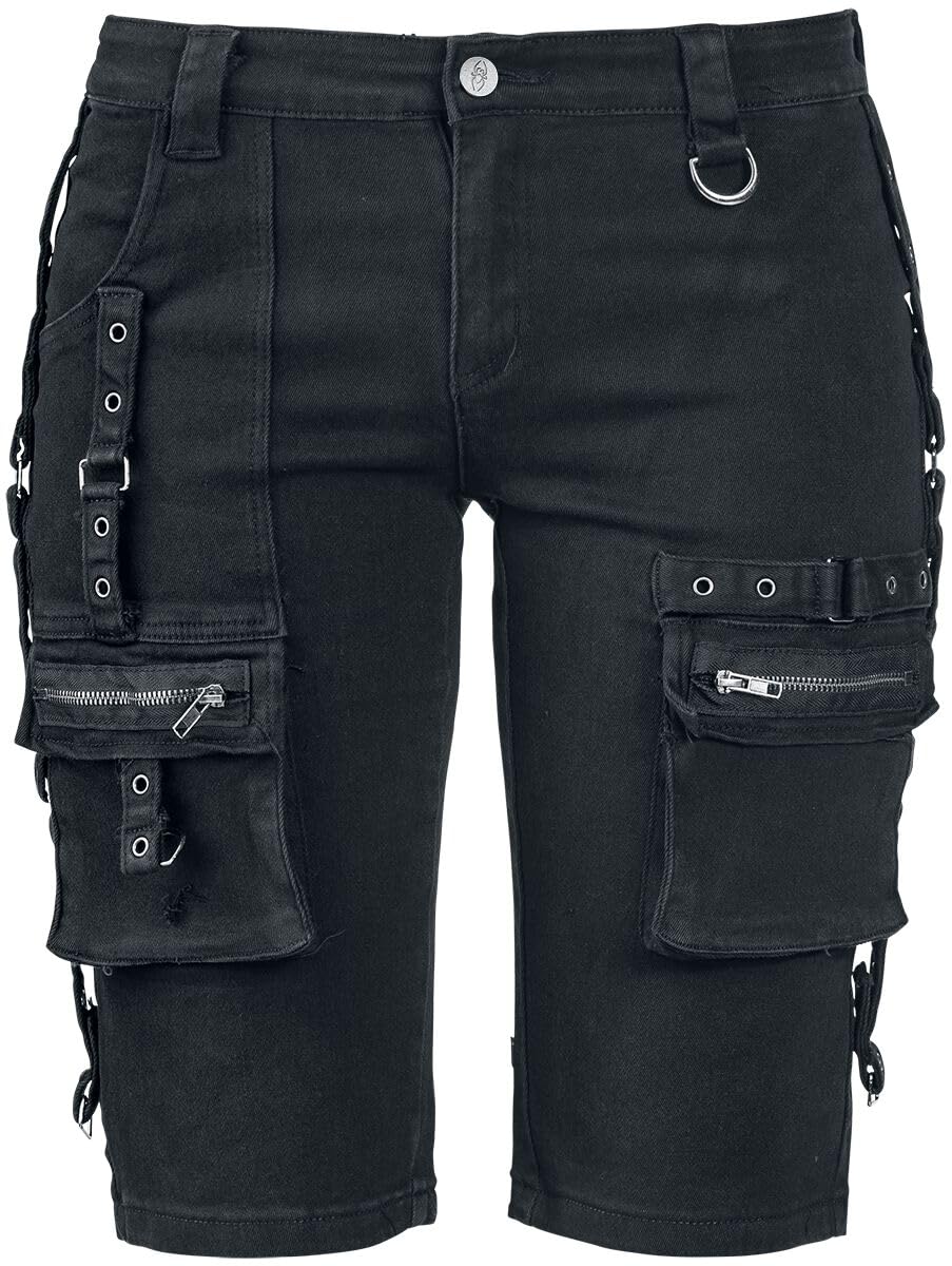 Fashion Victim Strap Shorts Frauen Short schwarz