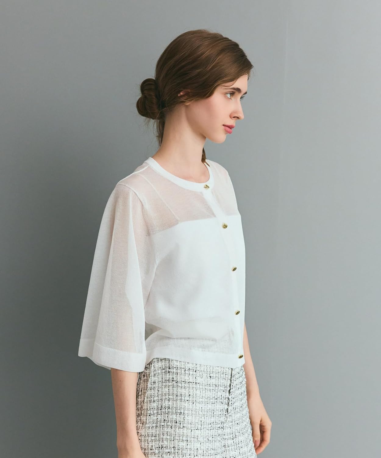 グレースコンチネンタル] カーディガン 25AWﾆｯﾄｹｰﾌﾟｶｰﾃﾞｨｶﾞﾝ