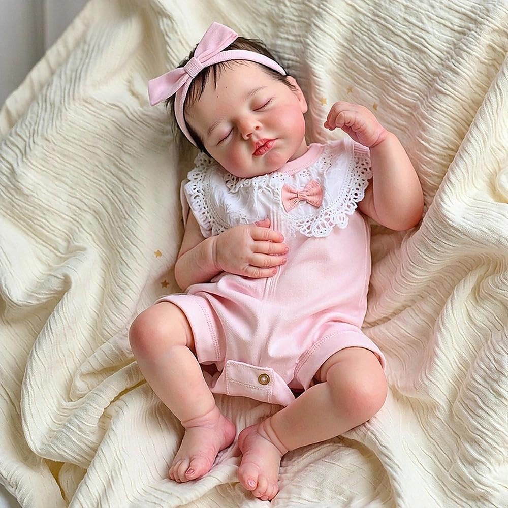 Zero pam Reborn Baby Dolls Silicone Full Body Girl, 20 Inch Realistic Baby Doll Girl - Image 3
