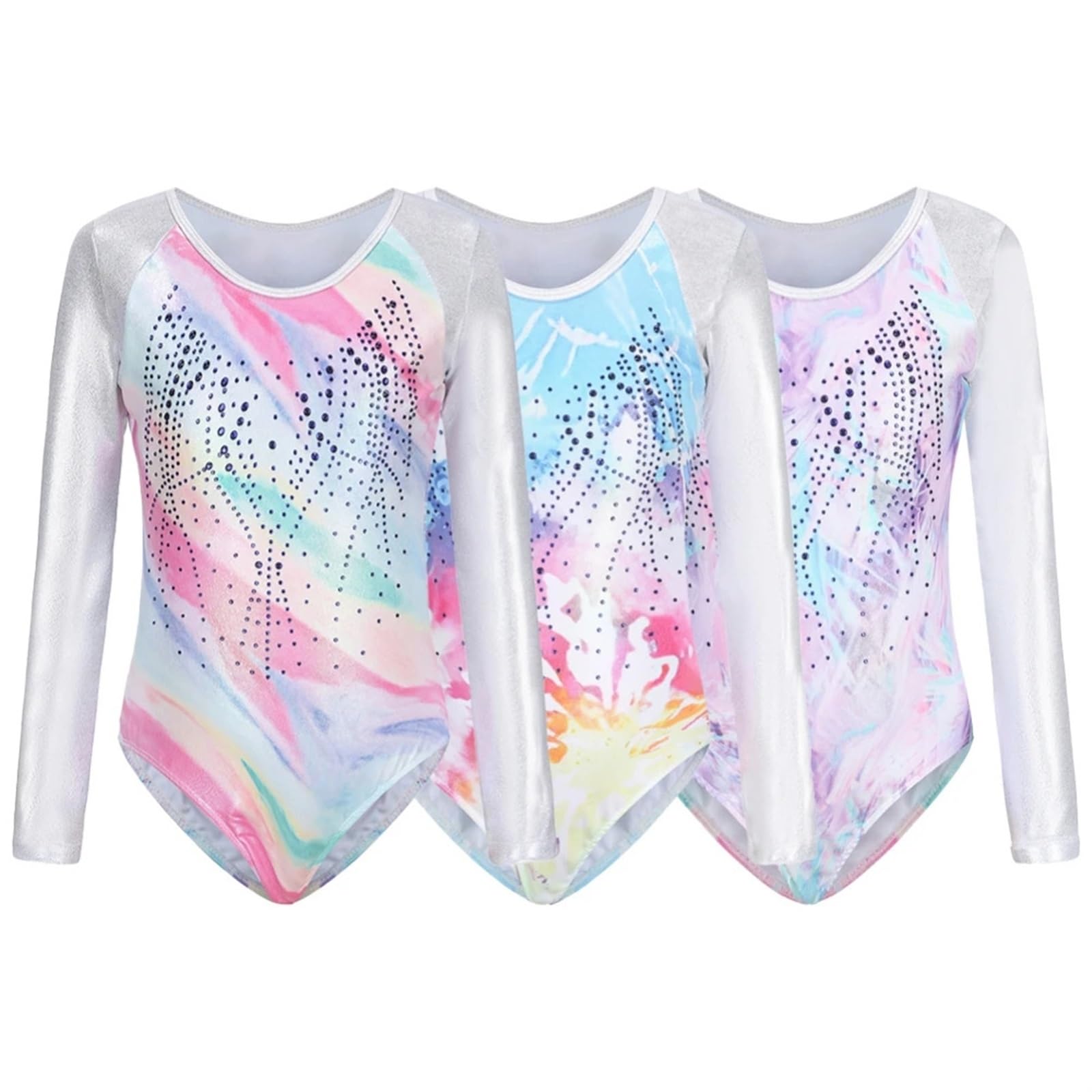 Leotardo de gimnasia para niñas y niñas de manga larga sin mangas Ballet Ejercicio Ropa de baile Gimnasia Ballet Leotard