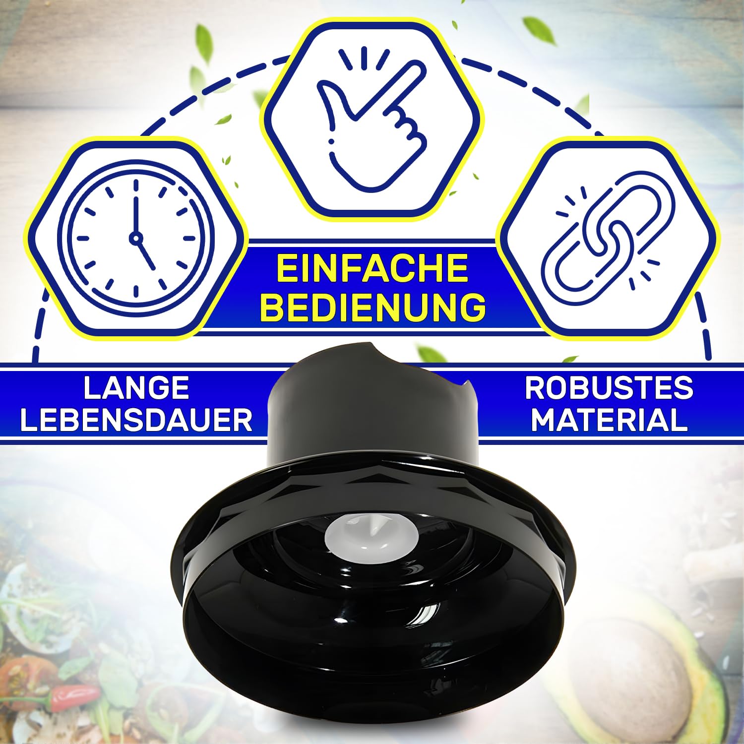 MONTERAL Getriebedeckel für Stabmixer mit Originalcode 7322115434 für den HC 350 ml Behälter für Braun Multiquick - Garantie 10 Jahre