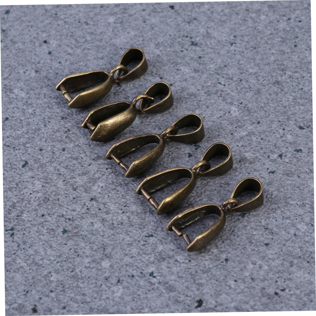 100piezas Hebilla de Semilla de Bronce Conector de Cuentas de Accesorio de Joyería para Colgar Colgantes Clip de Metal para Conector de Colgante