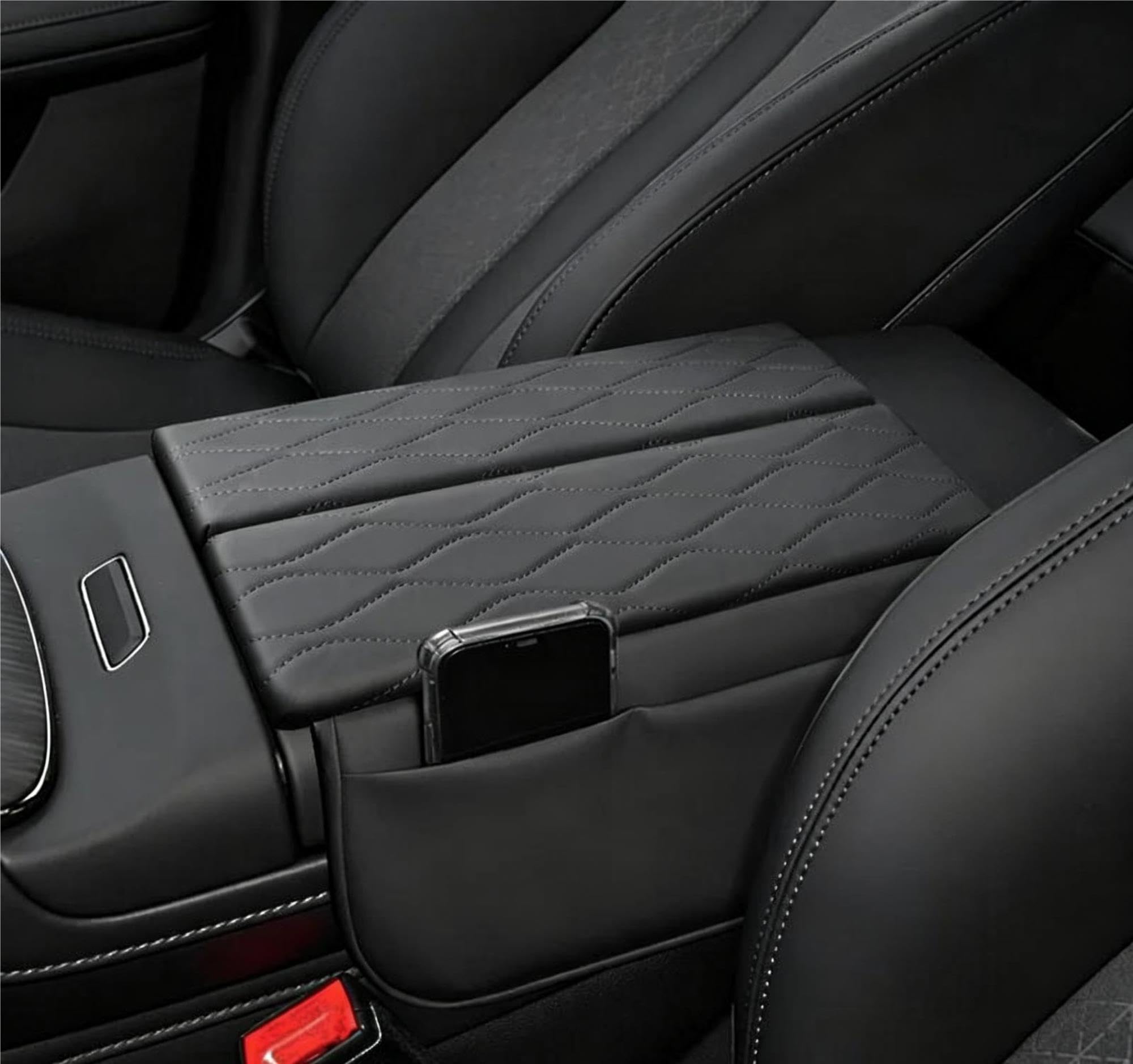 Cuscino Bracciolo Auto Per GAC Per Aion UT 2025-2026 Box Bracciolo Auto Cuscino Antipolvere Anti Sporco Sacchetto Immagazzinaggio Della Copertura(Pink)
