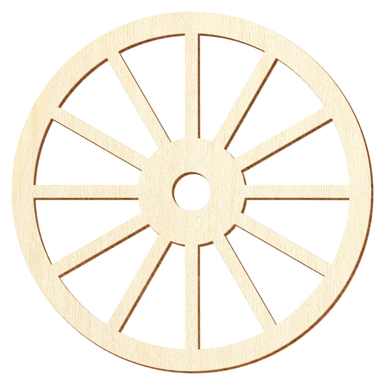 Rueda de madera V1 – Decoración para manualidades 5-50 cm, tamaño: 33 cm, paquete con:25 unidades