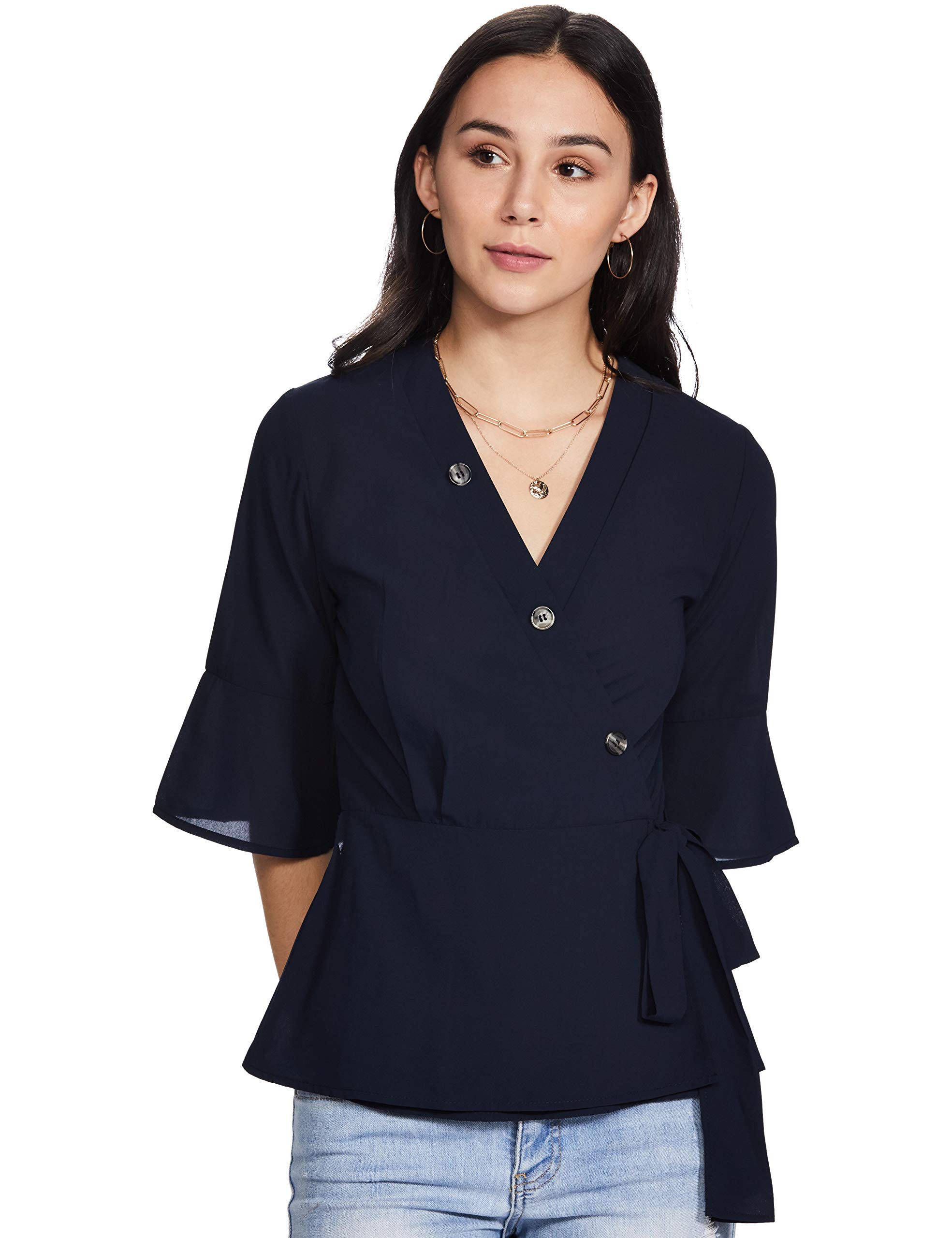 harpa Women's Solid Regular Fit Blouse-picture-33