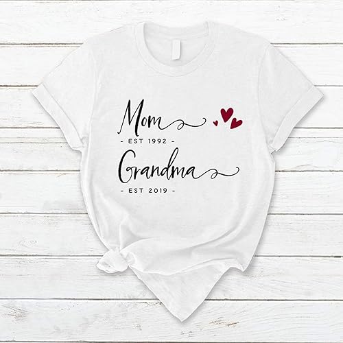 Miniatura 2 de Camisa personalizada para abuela, mamá y abuela Est, camisa personalizada, cumpleaños, Navidad, para su mamá, Mimi Gigi, tía, multicolor, Multi color