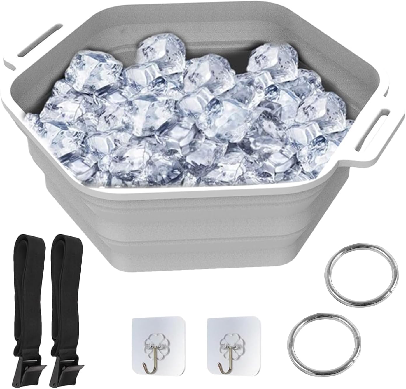 Portable Ice Bath Baths - Ice Cooling Barrel, ICES Water Baths Chiller, Quick Cold Baths Container, Foldable Silicone - Bathh | Quick Cooling Tray for Bathing, Spa or Outdoor Therapies Water Therapies
