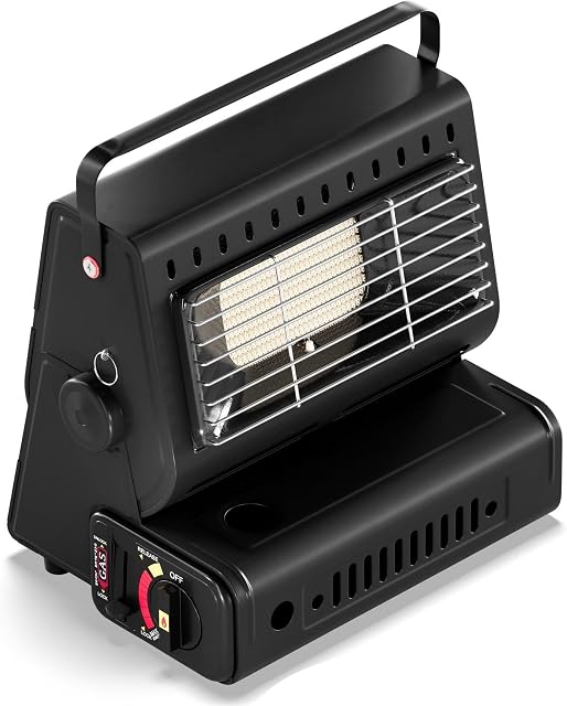Przenośny grzejnik gazowy 1,3 KW do użytku na zewnątrz, grzejnik namiotowy, mini grzejnik, grzejnik kempingowy, grzejniki gazowe kemping, kompaktowa nagrzewnica gazowa, grzejnik bez wkładu gazowego