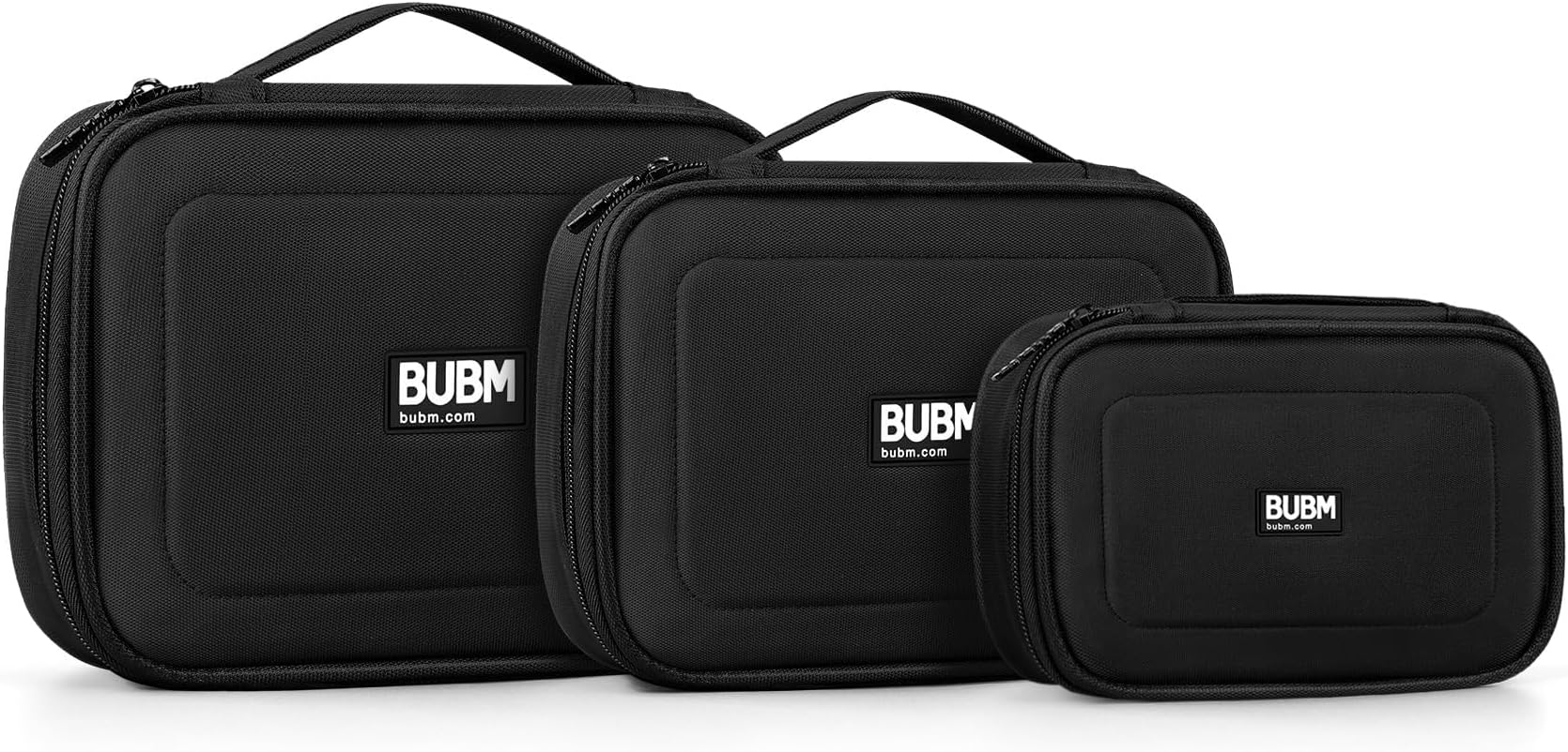 BUBM Triple Set Multiple Function Accessories Storage Bag Case - Large Medium Small Organizer for USB Cables, Memory Cards, Power Cords, Batteries, Mobile Disk, Electronic Gadgets - Gift Ideas