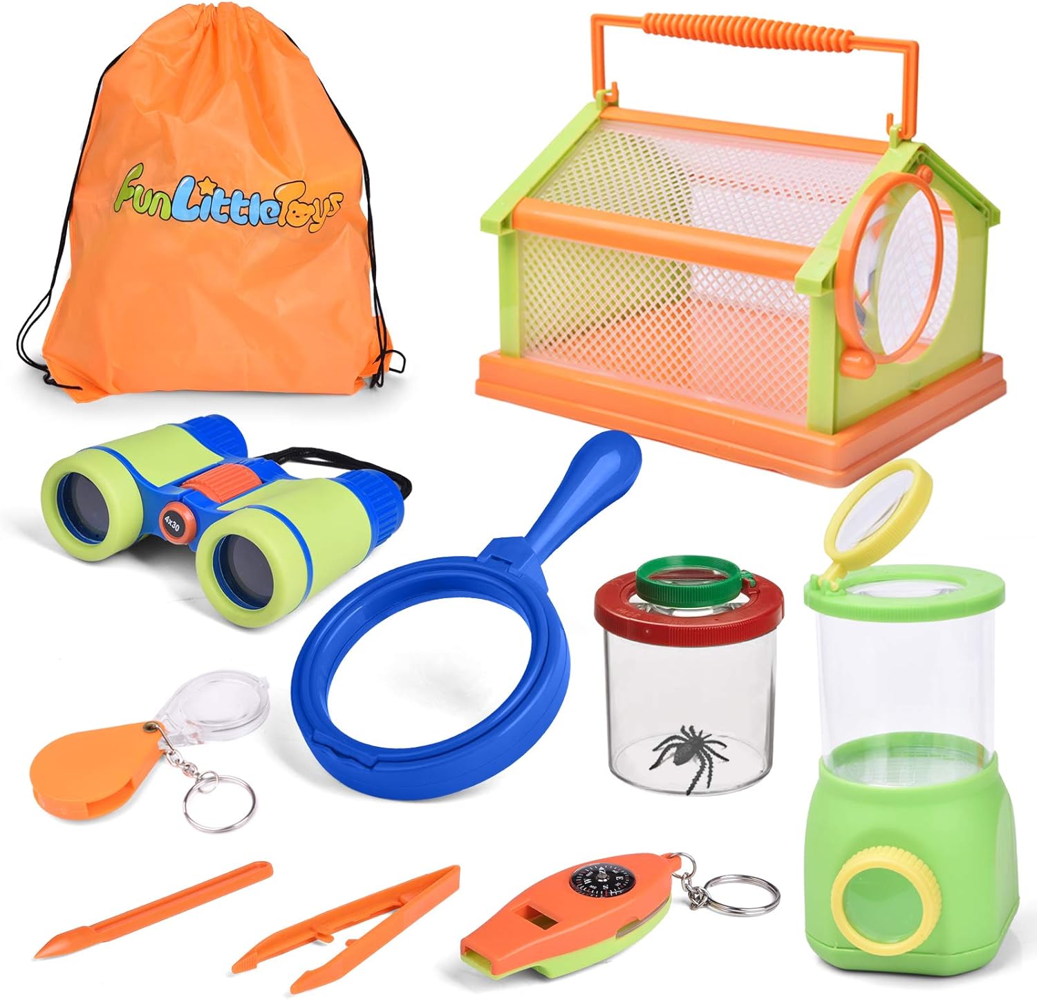 FUN LITTLE TOYS 10 Pieces Bug Catcher Kits for Kids, Outdoor Explorer Kit Nature Exploration Toys Set for Boys & Girls : Toys & Games