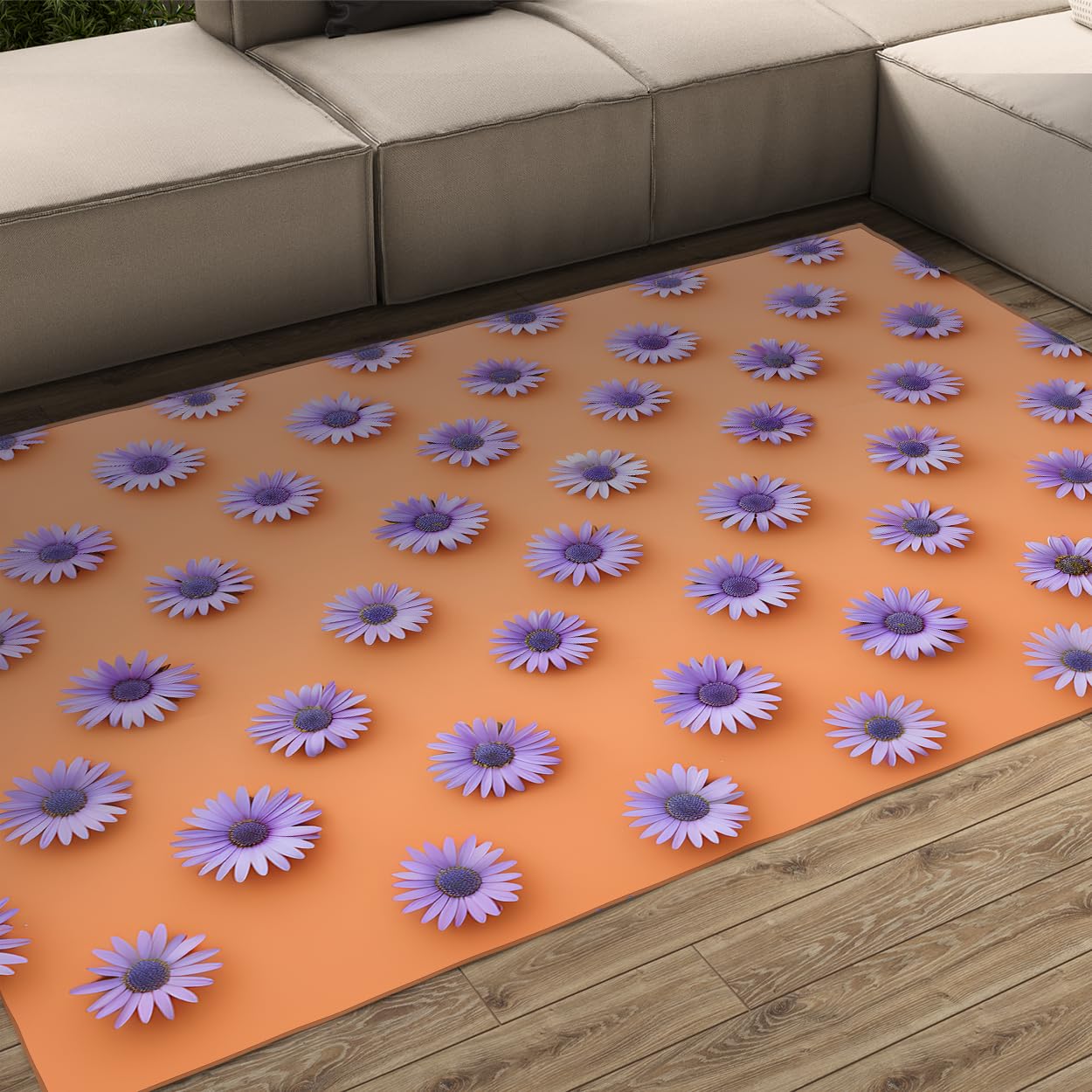 Tapis à poil bas esthétique 60x90cm avec finitions soignées pour décoration salon