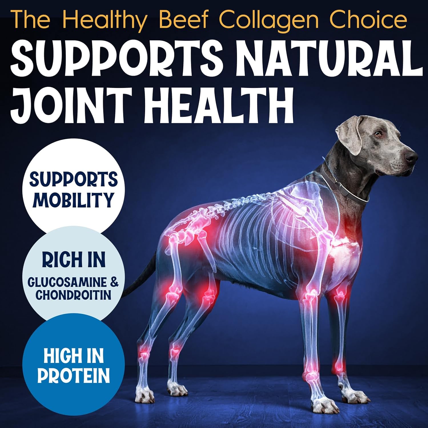 12" Collagen Sticks for Dogs – Low Odor Long-Lasting Bully Stick & Rawhide Alternative, Single Ingredient Beef Bone, High Protein Dental Treat, Vet Approved, Improves Joint Health – 10 Pack