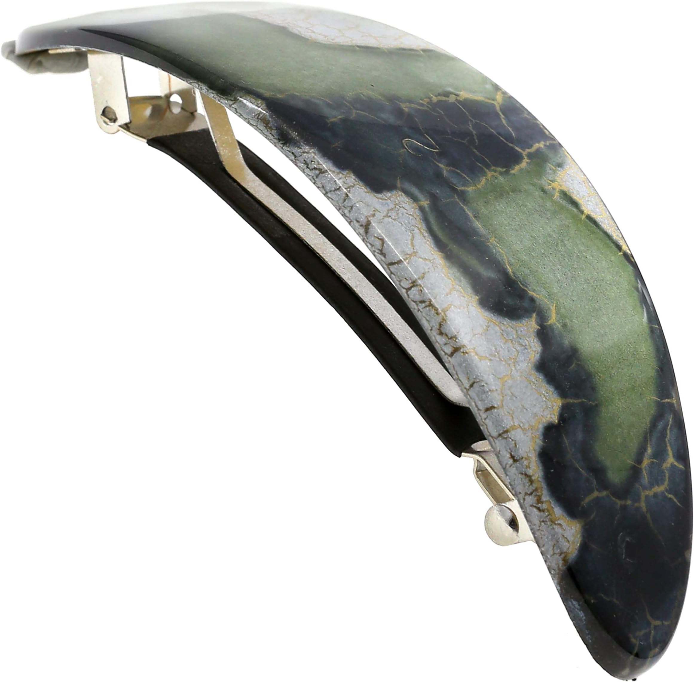 Camila Paris CP3325 French Hair Barrette Oval For Thick Curly Wavy Long Hair, Strong Hold Grip Hair Clips for Women, No Slip Rubberized Metal Clasp, Styling Girls Hair Accessories, Made in France