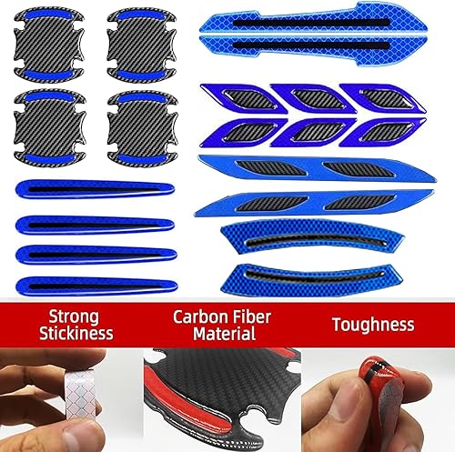 Miniatura 4 de 16 piezas de cubierta protectora universal de fibra de carbono 3D resistente a los arañazos, autoadhesiva y libre de arañazos, película protectora