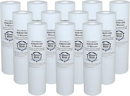 Miniatura 1 de KleenWater KW2510G - Cartucho de repuesto de filtro de agua para sedimentos de óxido de suciedad, 5 micrones, compatible con WHKF-GD05 FXWTC AP110,