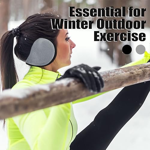 Miniatura 7 de SATINIOR Paquete de 2 orejeras de forro polar para hombres y mujeres, calentador de orejas de forro polar, accesorio de invierno para hombres,