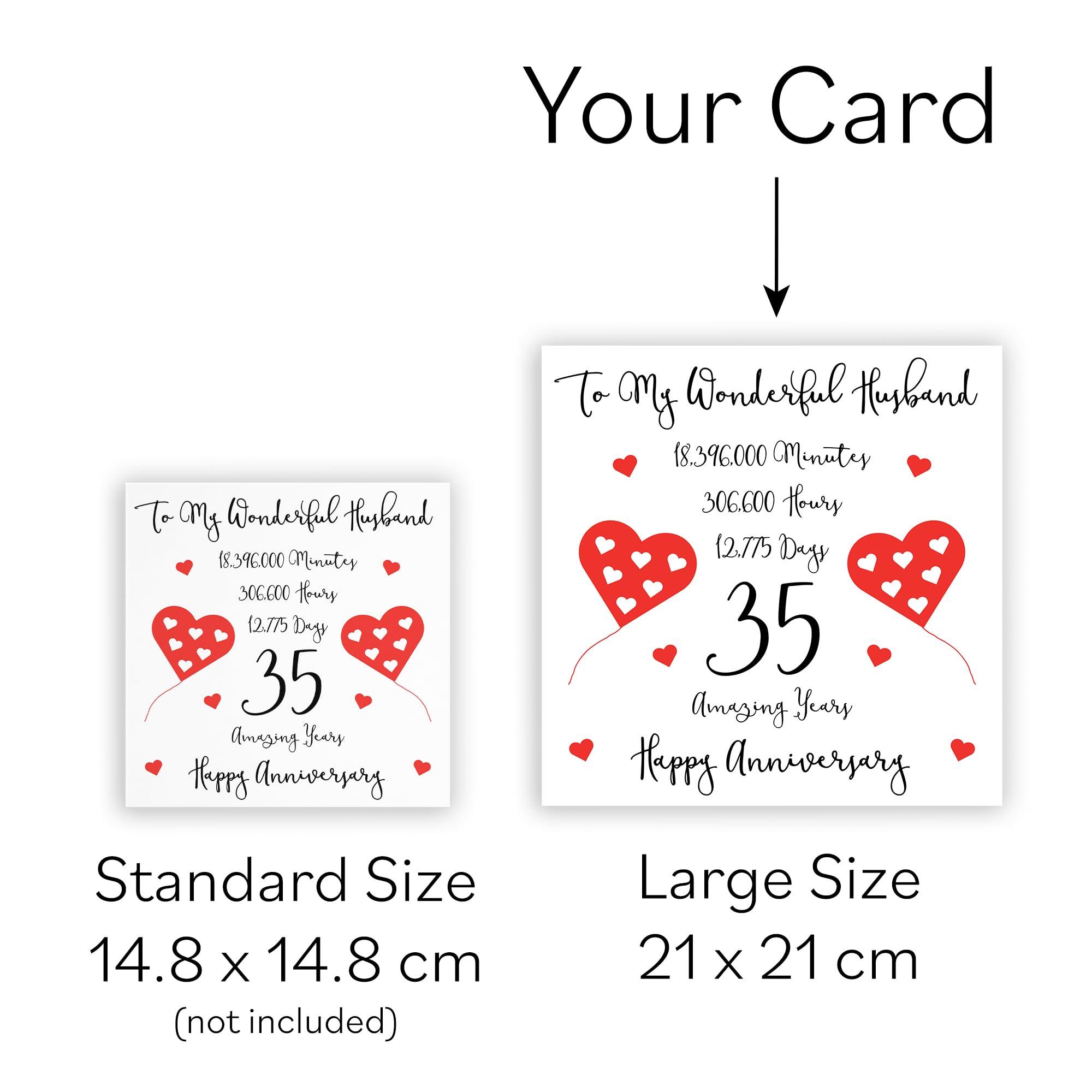 Carte De 35e Anniversaire De Mariage Pour Mari Romantique - À