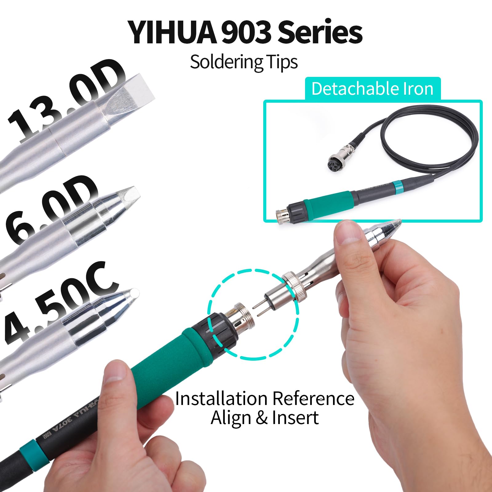 YIHUA 939D+ IV 300 W stacja lutownicza z regulacją temperatury (wtyczka UE)
