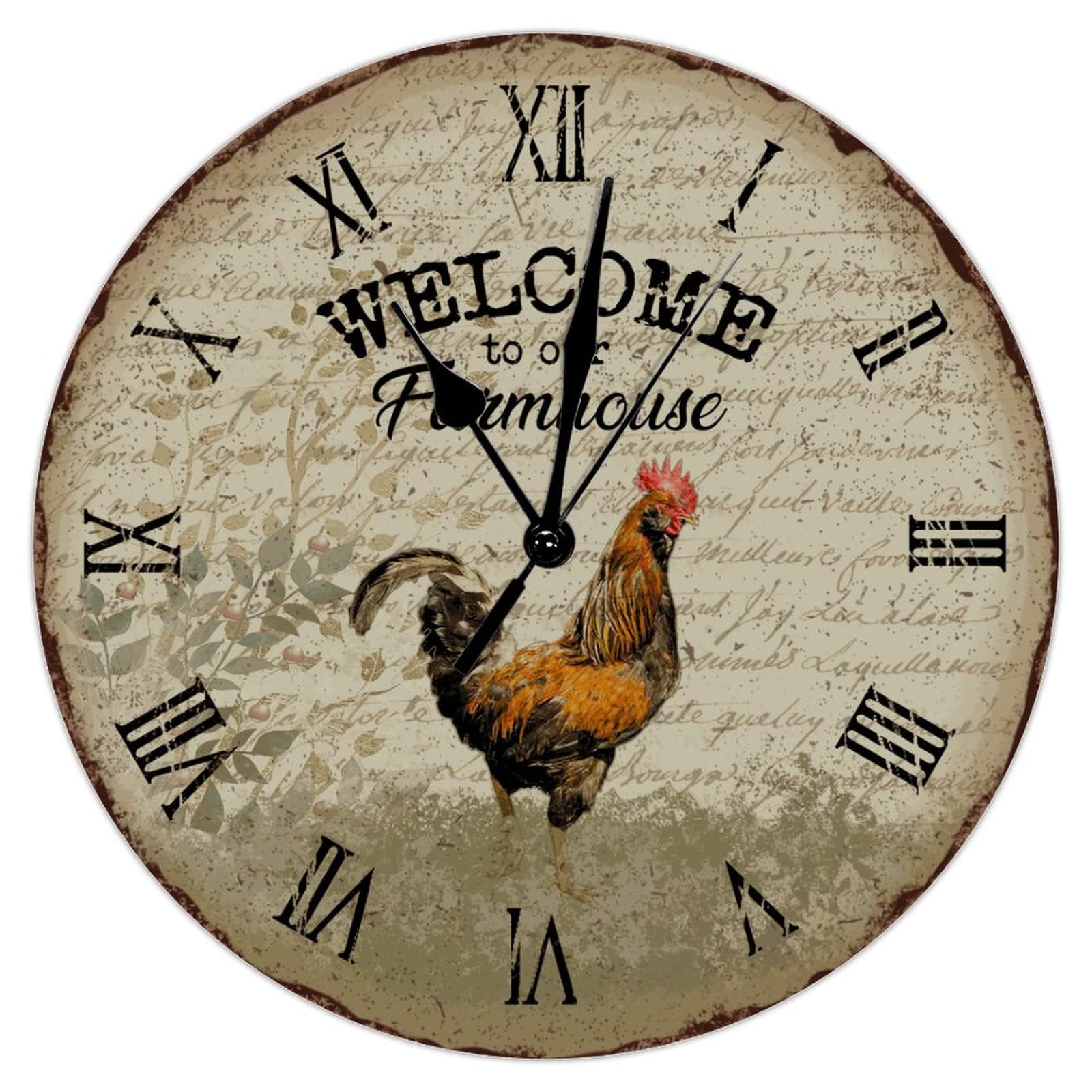 Horloge murale coq vintage pour retrouver le charme de la campagne française