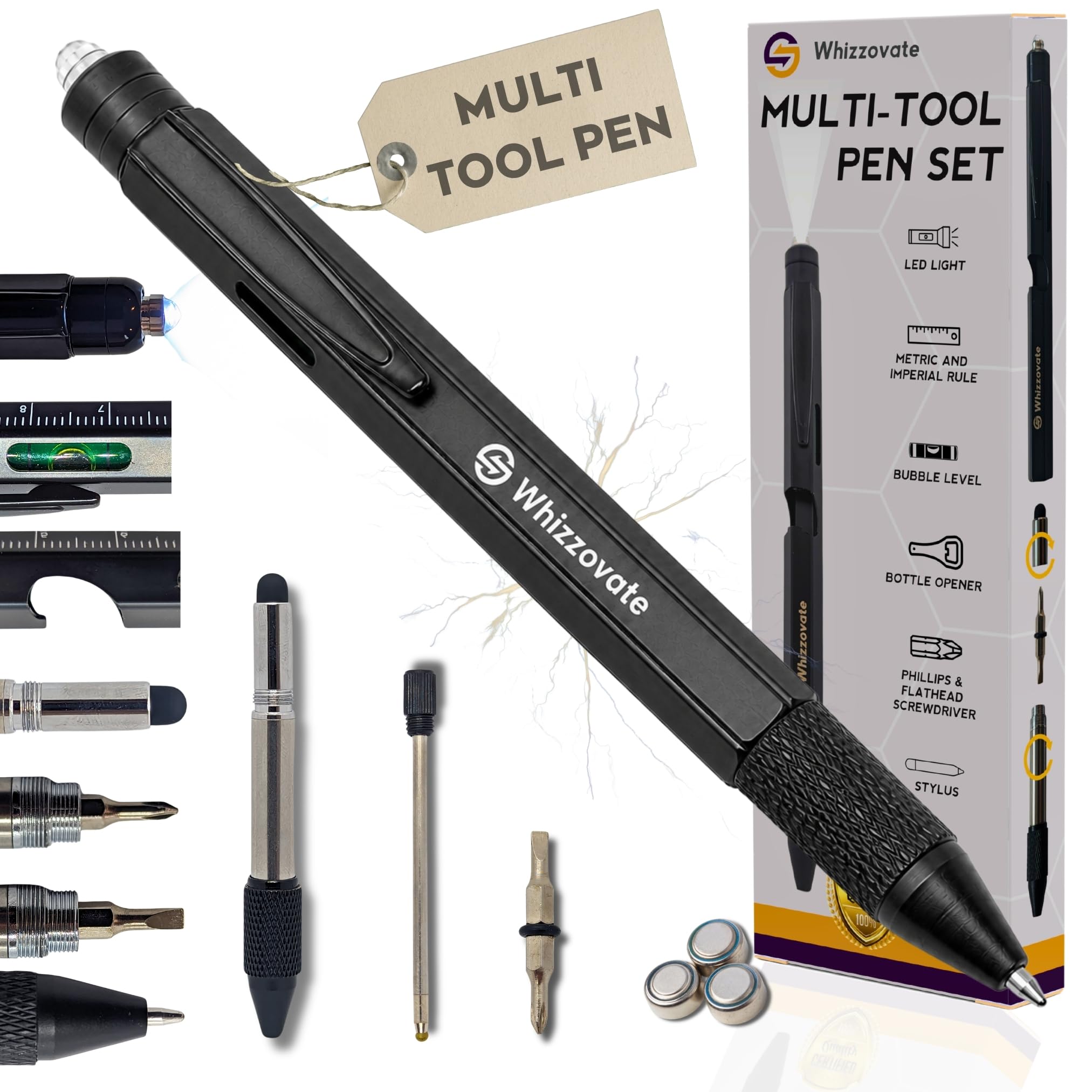 Christmas Gift - MultiTool Pen 9 in 1 - Pen Gadget - Gift Pen Set - Tactical