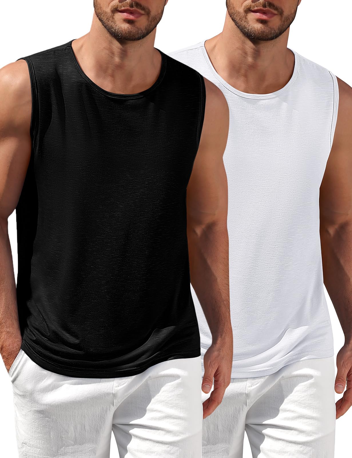 Lonya Canotta Palestra Uomo Canottiera Estiva Spiaggia Casuale Atletico Gilet Bodybuilding Running T Shirt Senza Maniche