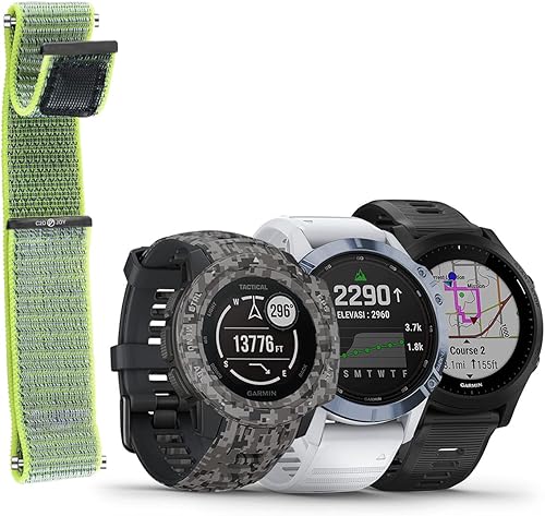 Ultra Fit 22 - Correa deportiva de tela de nailon compatible con Garmin QuickFit de 0.866in