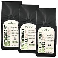 Vista 5 de RawGuru Mezcla de desayuno de café antioxidante orgánico, sin gluten, comercio justo, cultivado en sombra y certificado Rainforest Alliance, café