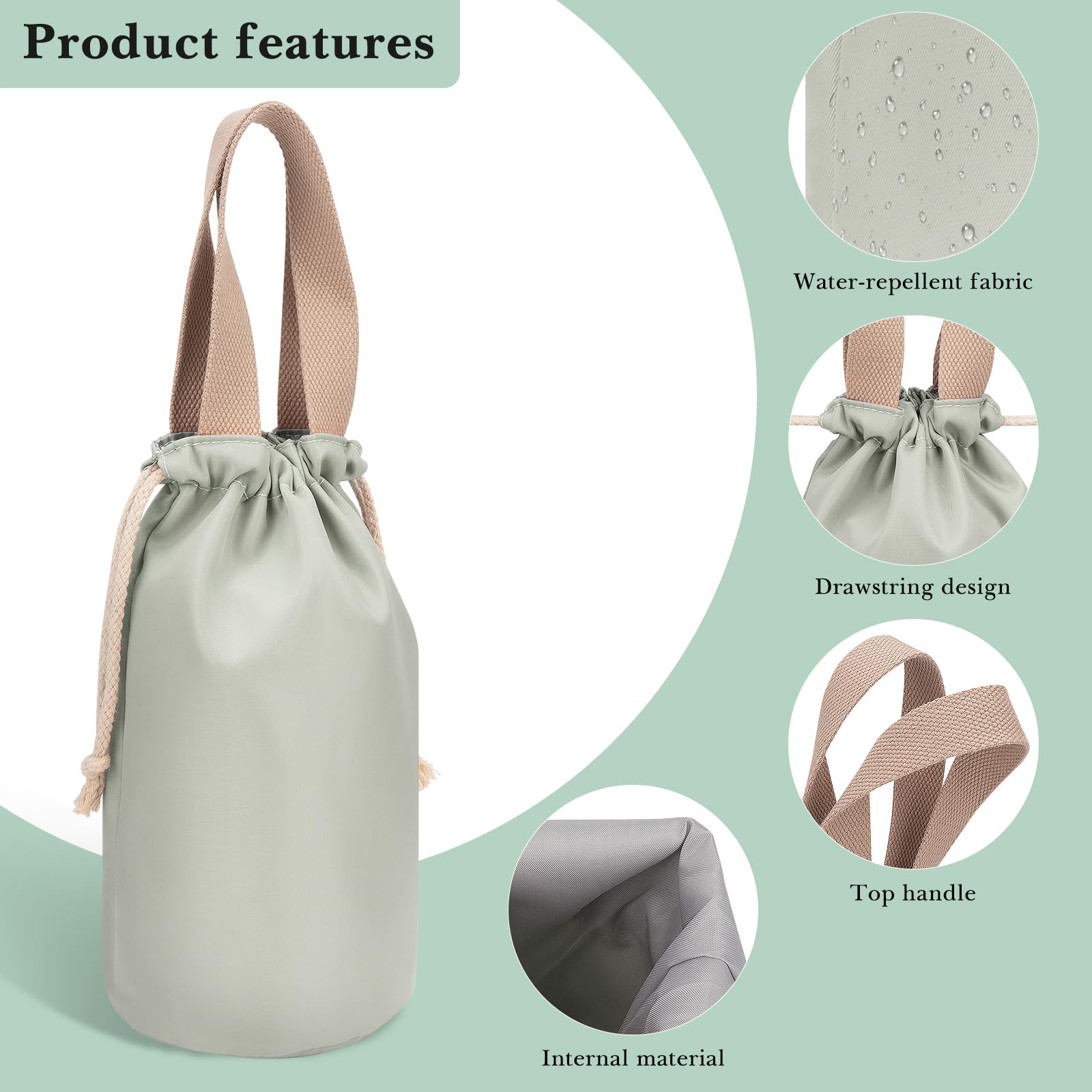 Linkidea Sac De Rangement Isotherme Pour Bocal Alimentaire, Cordon De