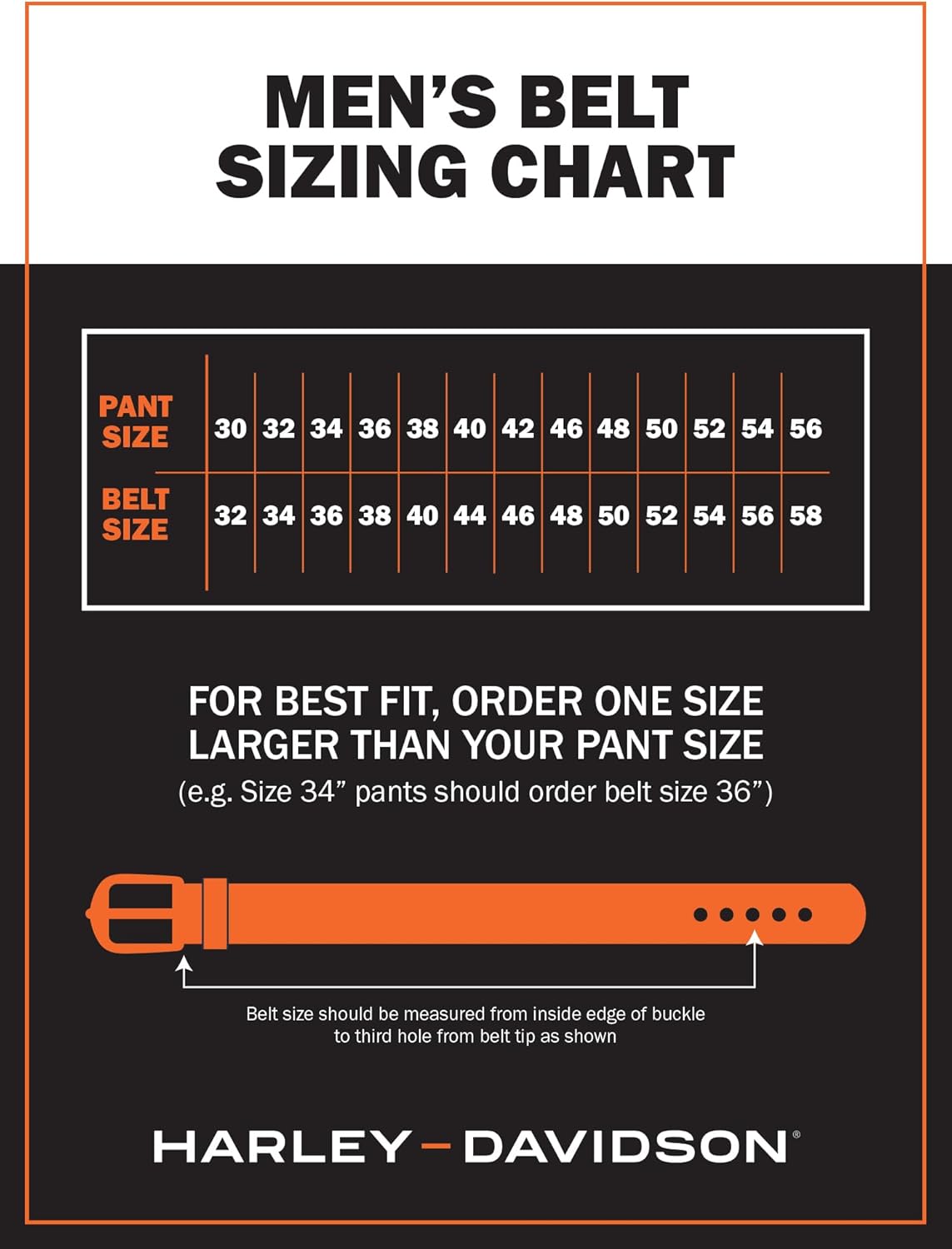 Harley-Davidson Men's Men’s 38mm Leather Belt