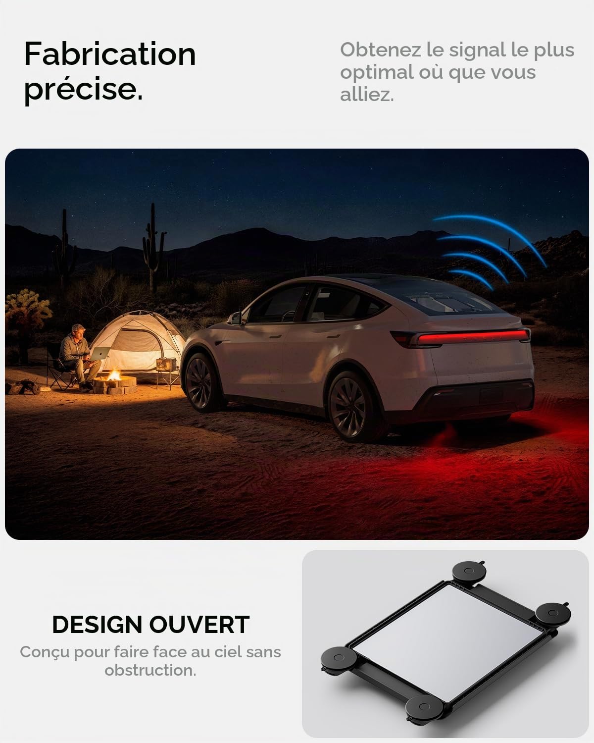 Spigen Support Starlink Mini – Fixation Anti-Vibrations à Dégagement Rapide avec Ventouses Ultra Puissantes (Résistance 23kg+), Kit de Montage pour Voitures, Fenêtres, Vitres et Toits Ouvrants