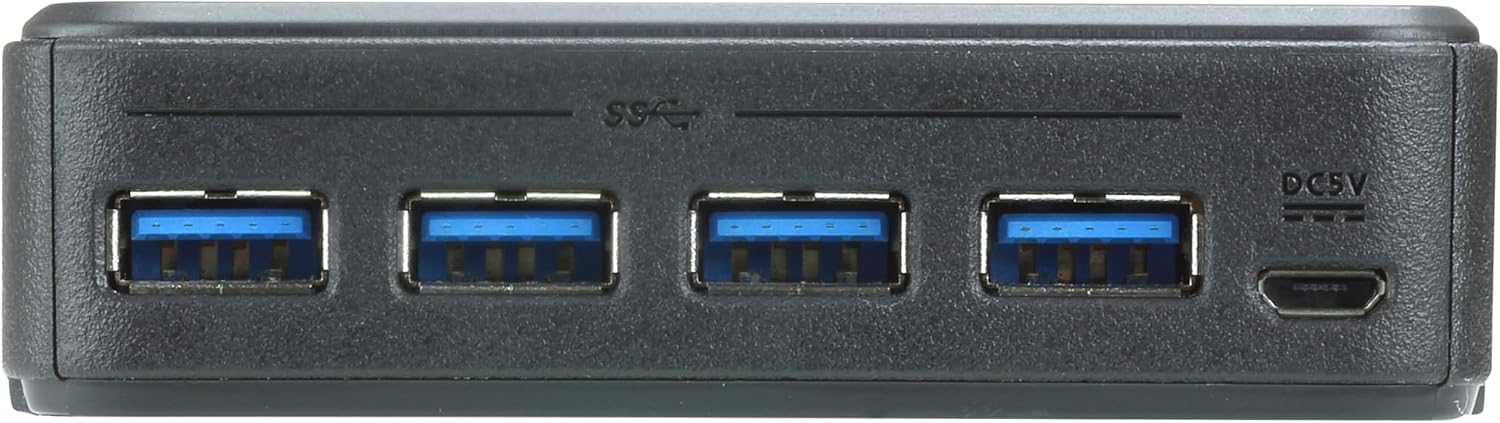 ATEN US434 4-Port USB 3.2 Gen1 Type-B to Type-A Peripheral Sharing Switch 5 Gbps Share Four USB Devices Between 4 Different Computers - Windows, Linux, Mac