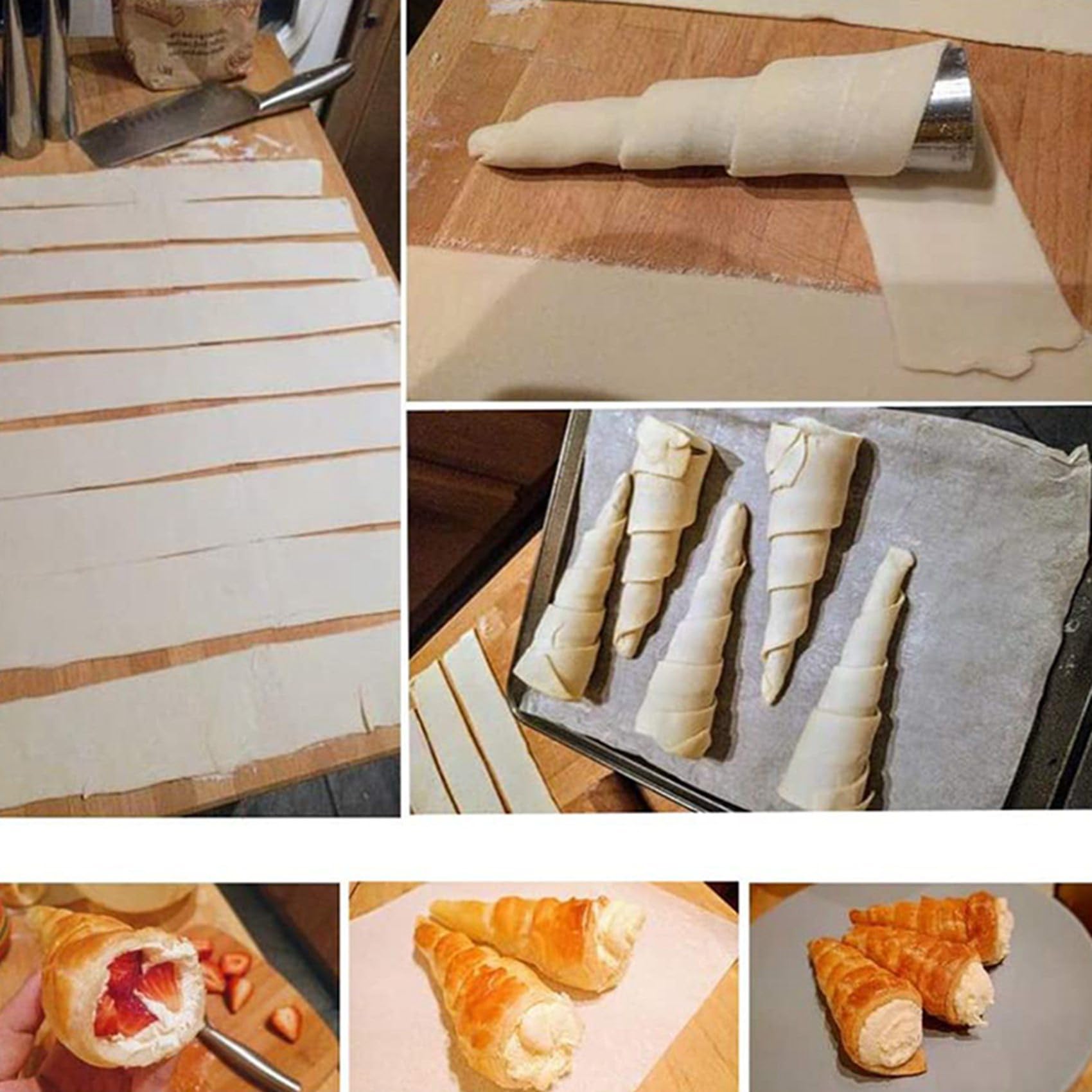 60 stampi per tubi di cannoli (crema)