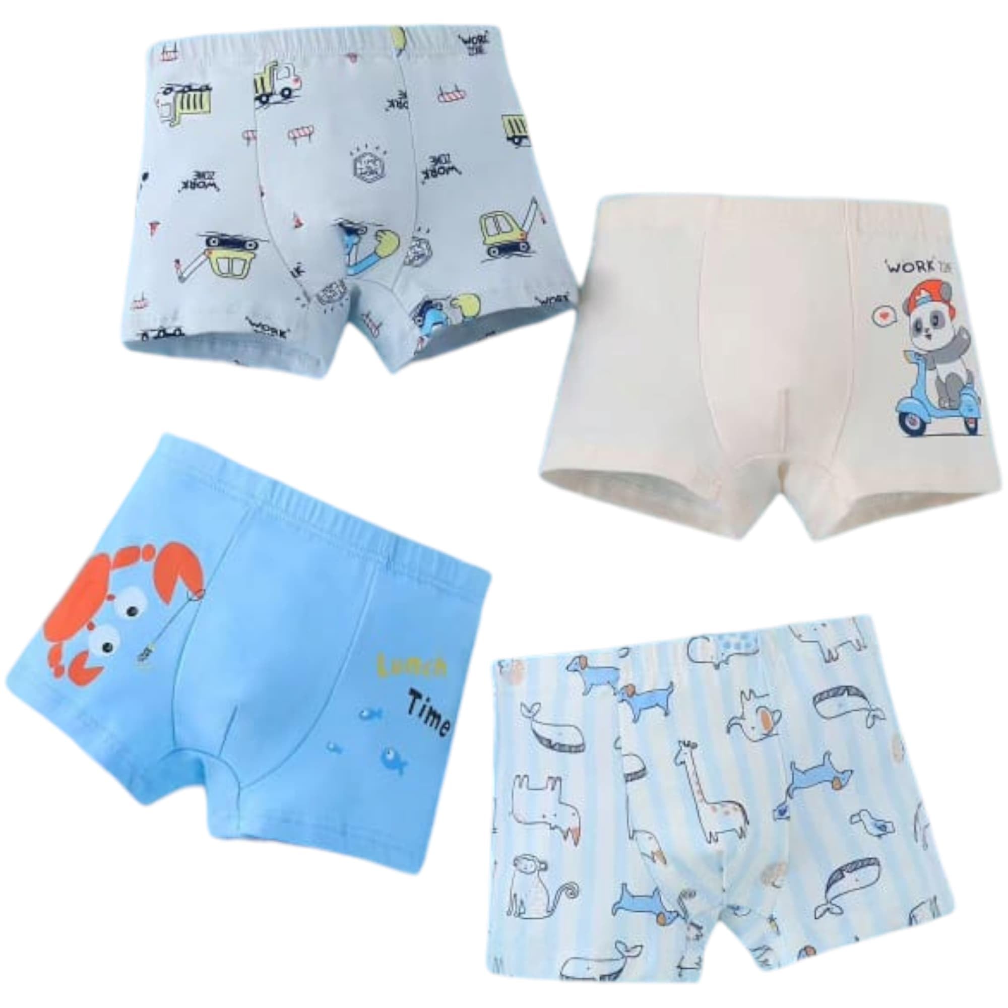 Tinnie Frenzy Boys' Premium Cotton Boxer Briefs – Soft, Breathable Underwear Multipack with Fun Prints & Bright Colors – Tagless, Comfy Fit (in, Age, 3 Years, 4 Years, Regular, 4, Multicolour) - Image 4 thumbnail
