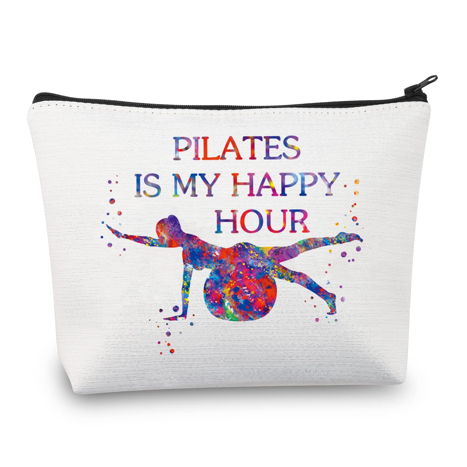 BDPWSS Pilate Makeup Bag Pilates Lover Gift Pilates Is My Happy Hour Pilates Meditation Gift Pilates Instructor Gift (Pilates hour)