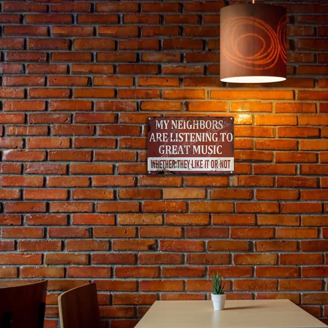 'My Neighbors Are Listening to Great Music' Funny Man Cave Decor for Men | 12x8″ Durable Vintage Metal Man Cave Signs Wall Decorations for Basement/Garage/Mancave/Music Room, 2359 - Image 7