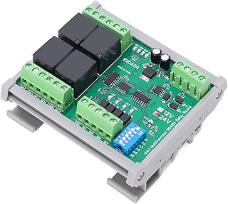 24V Relay Module Board RS485 Relay Module 4 Channel Relay Module 4 Channel High and Low Relay Module RTU PCB Board with Housing