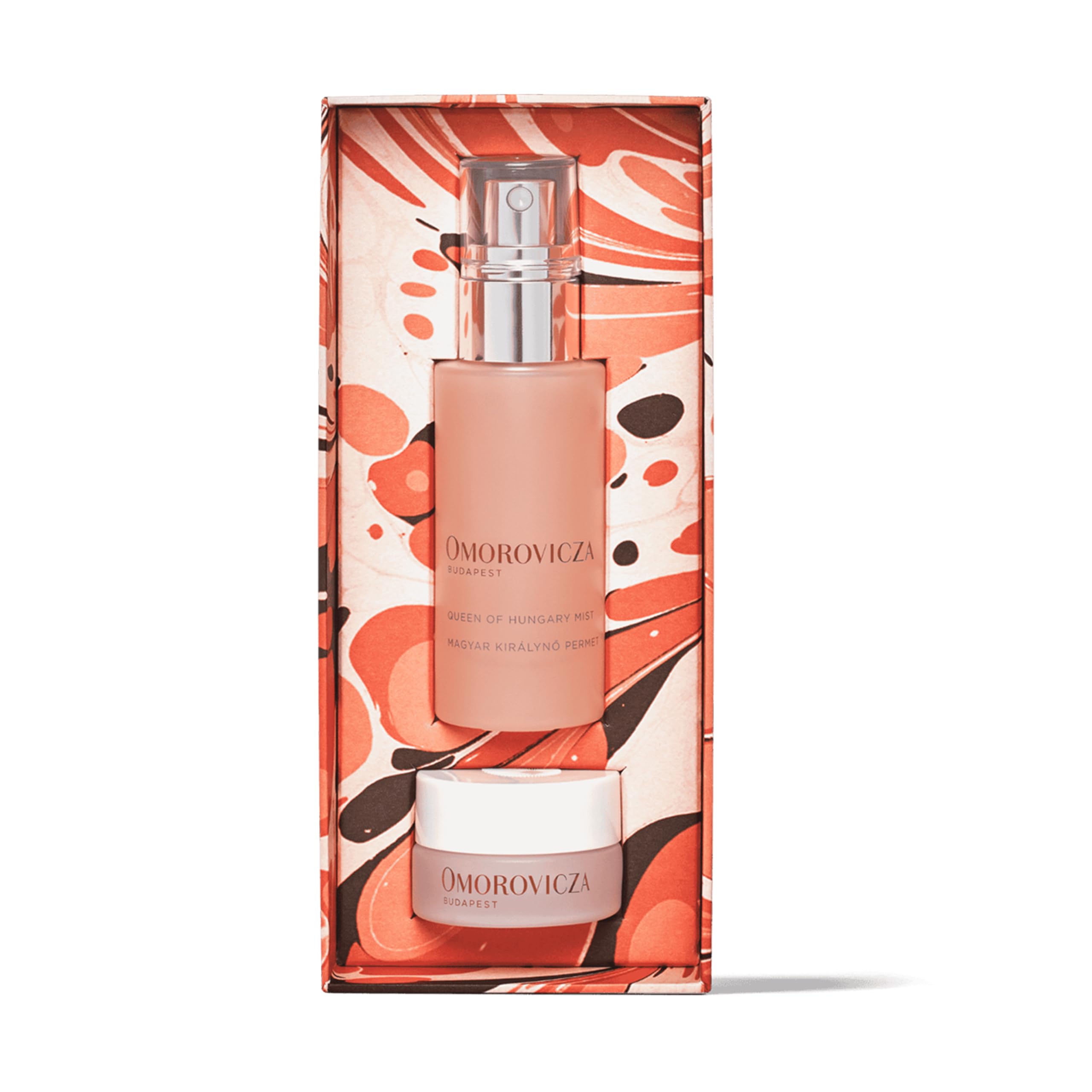 Omorovicza Perfecting Duo, Hydrating Face Mist & Lip Balm Gift Set Skincare with Healing Concentrate™ & Hyaluronic Filling Spheres for Radiant, Supple Skin, Christmas Gifts & Stocking Stuffers