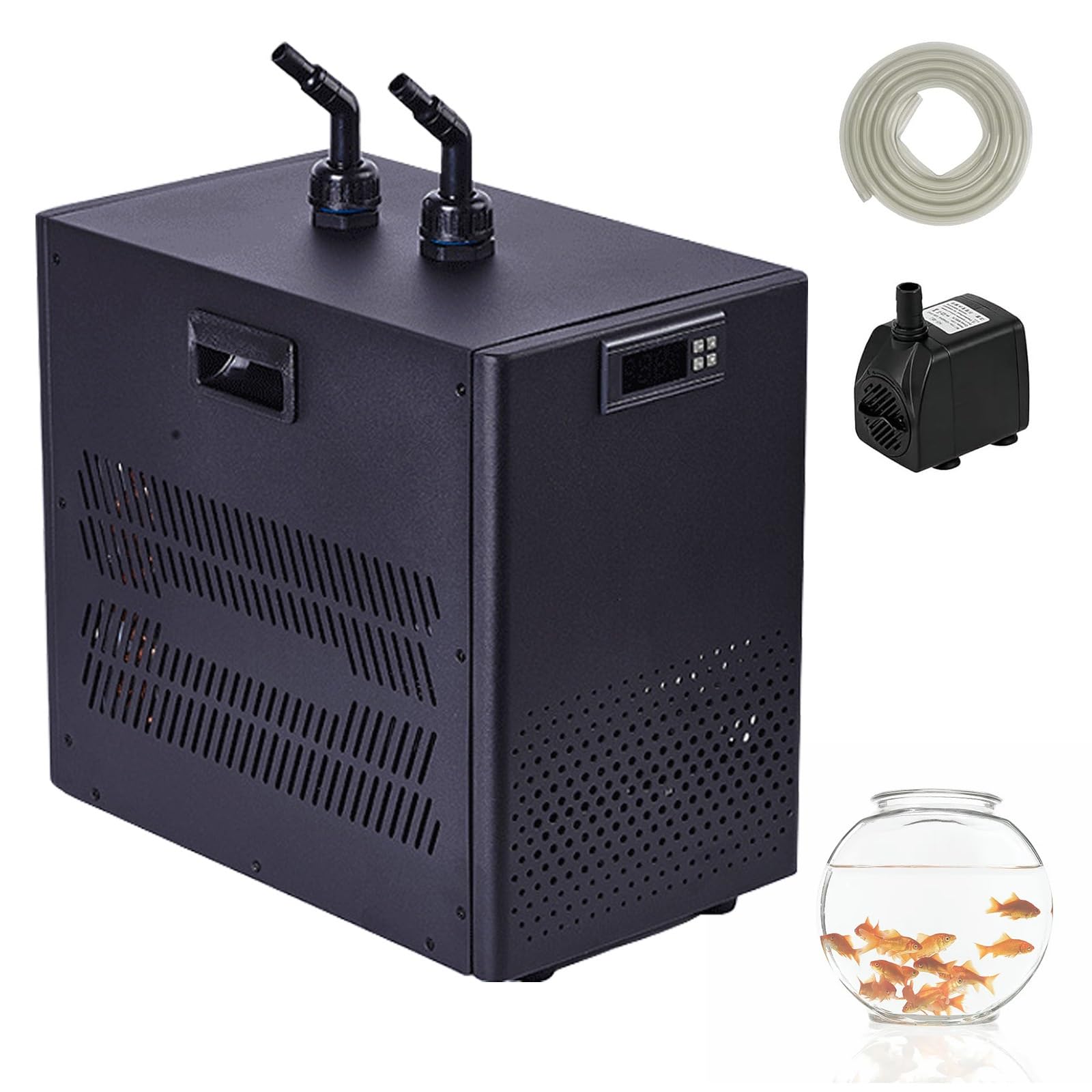 WHIPIN Refrigeratore d'Acqua per acquari, refrigeratore d'Acqua per acquari marini, sistemi di Raffreddamento per acquari idroponici, refrigeratore Professionale per vasche di Ghiaccio(160L)