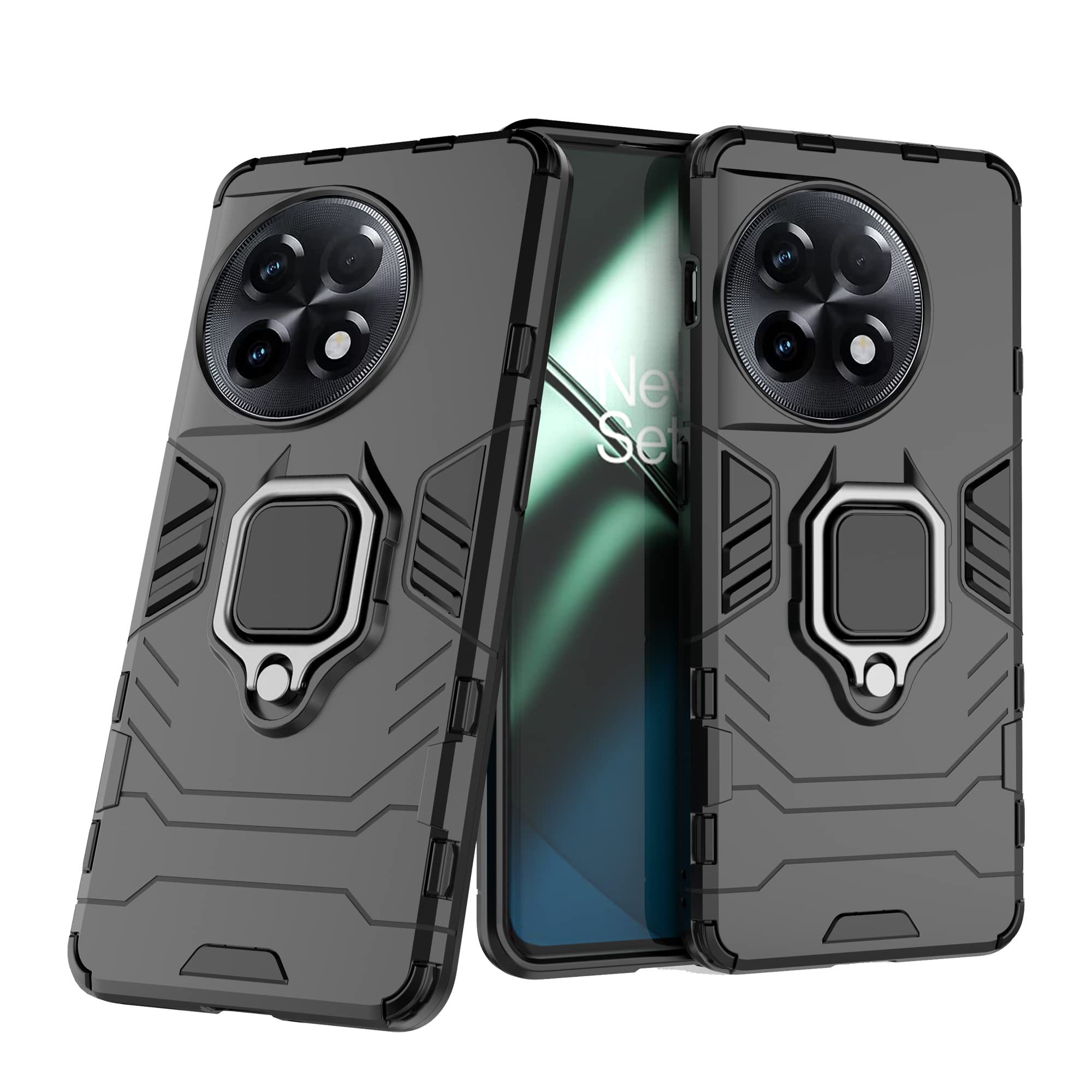 CEDO Rugged Oneplus 11R (5G) Defender Case | Rotating Ring Holder & Kickstand in-Built | Military Grade Armor | Bumper Back Cover (Black) (B0BYHYQFNJ) Amazon Price History, Amazon Price Tracker