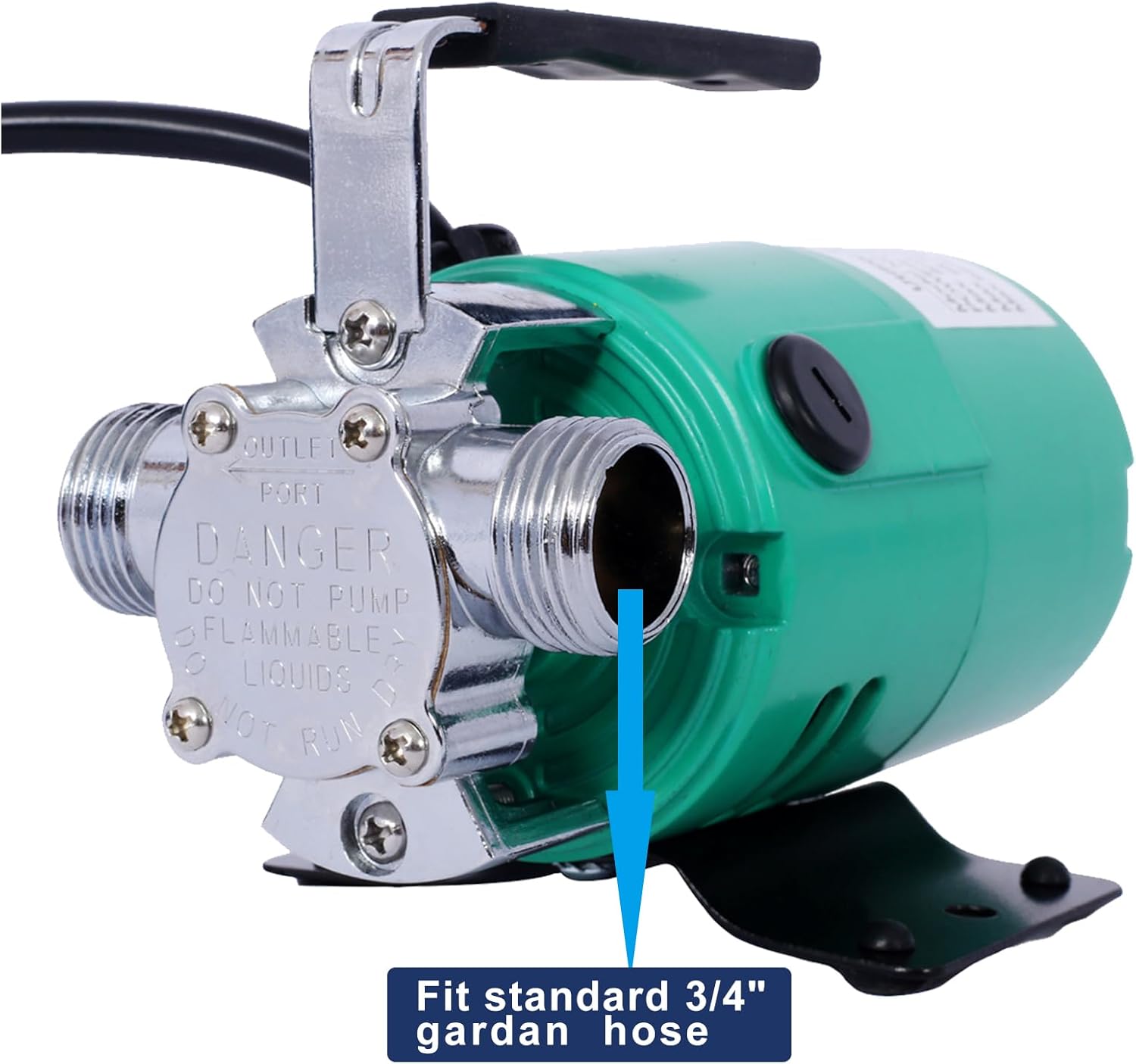 Water Transfer Pump, 115V 330 Gallon Per Hour - Portable Electric Utility Pump with 6' Water Hose Kit - To Remove Water From Garden, Hot Tub, Rain Barrel, Pool, Ponds, Aquariums, and More