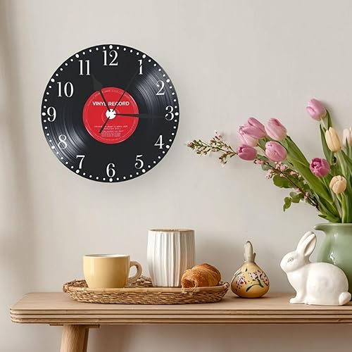 Vista 101 de KiuLoam Reloj de pared redondo de elefante africano, silencioso, sin tictac, funciona con pilas, fácil de leer para estudiantes, oficina, escuela