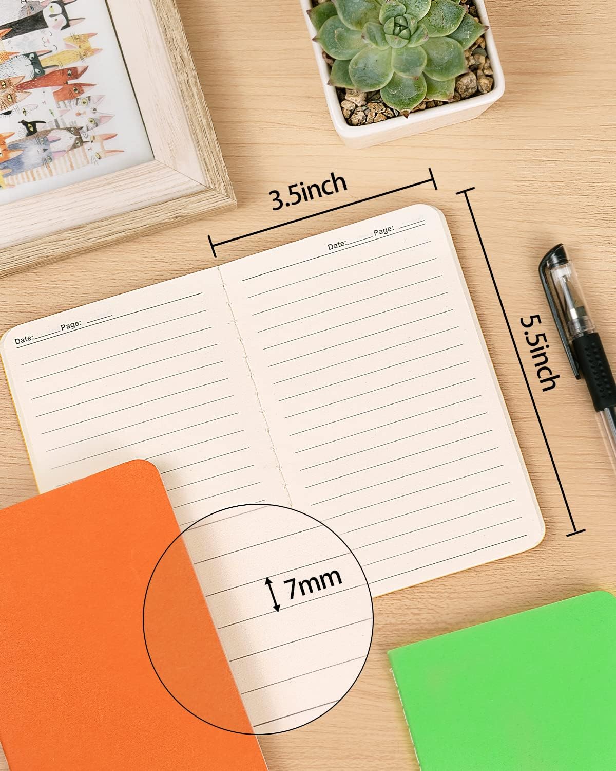 Gwybkq Small Lined Notepads Bulk 120 Pack Mini Journal Pocket Notebooks Set Colorful Cover Notebooks for Kids 3.5 x 5.5 Inches, 30 Sheets/60 Pages