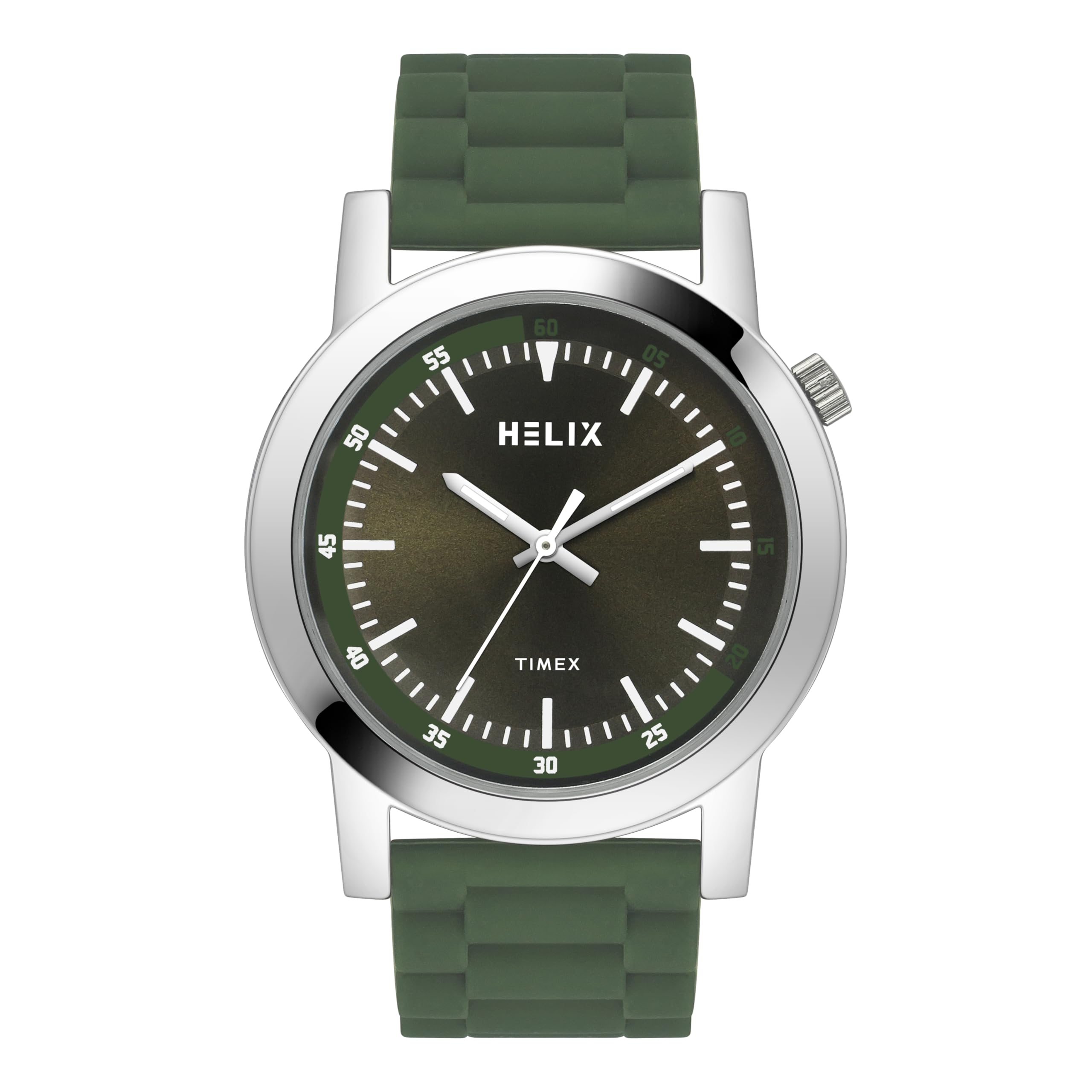 Helix Analog Olive Dial Men's Watch-TW058HG01 : Amazon.in: Fashion