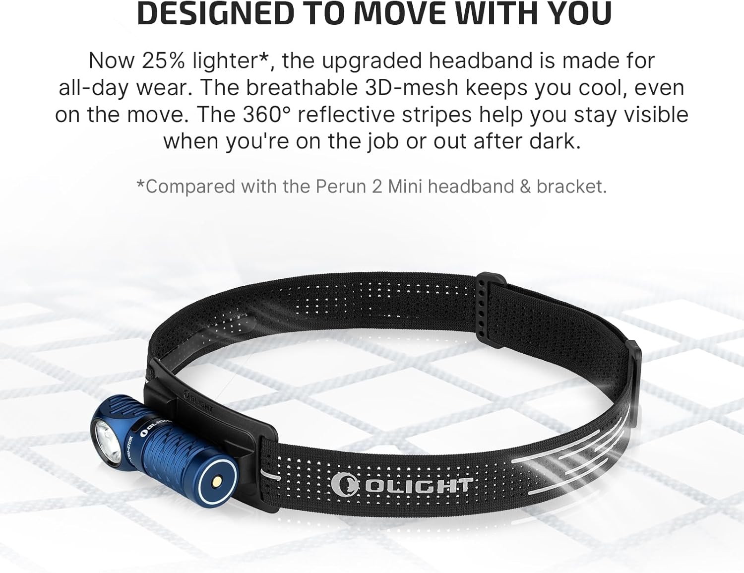 OLIGHT Perun 3 Mini Premium Headlamp 1250 Lumens with Type-C Charging Box, Rechargeable Headlight with Red Light Option,Perfect for Working, Hiking, Camping and Climbing (Midnight Blue) - Image 6