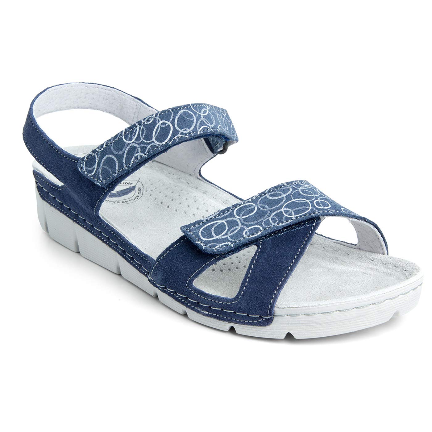 Batz Toledo Light and Flexible Handmade Leather Womens Ladies Sandals Mule Clogs Slippers Shoes, Blue, EU 41, UK 7.5