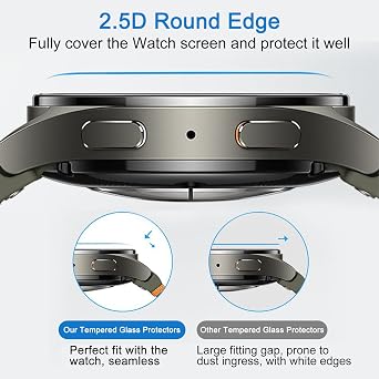 3 Pack for Samsung Galaxy Watch 7 40mm Screen Protector-Tempered Glass,High Definition,Anti-Scratch for Galaxy Watch 7 6 5 4 FE 40mm Smartwatch (Tempered Glass, Galaxy Watch 7/6/5/4/FE 40mm)