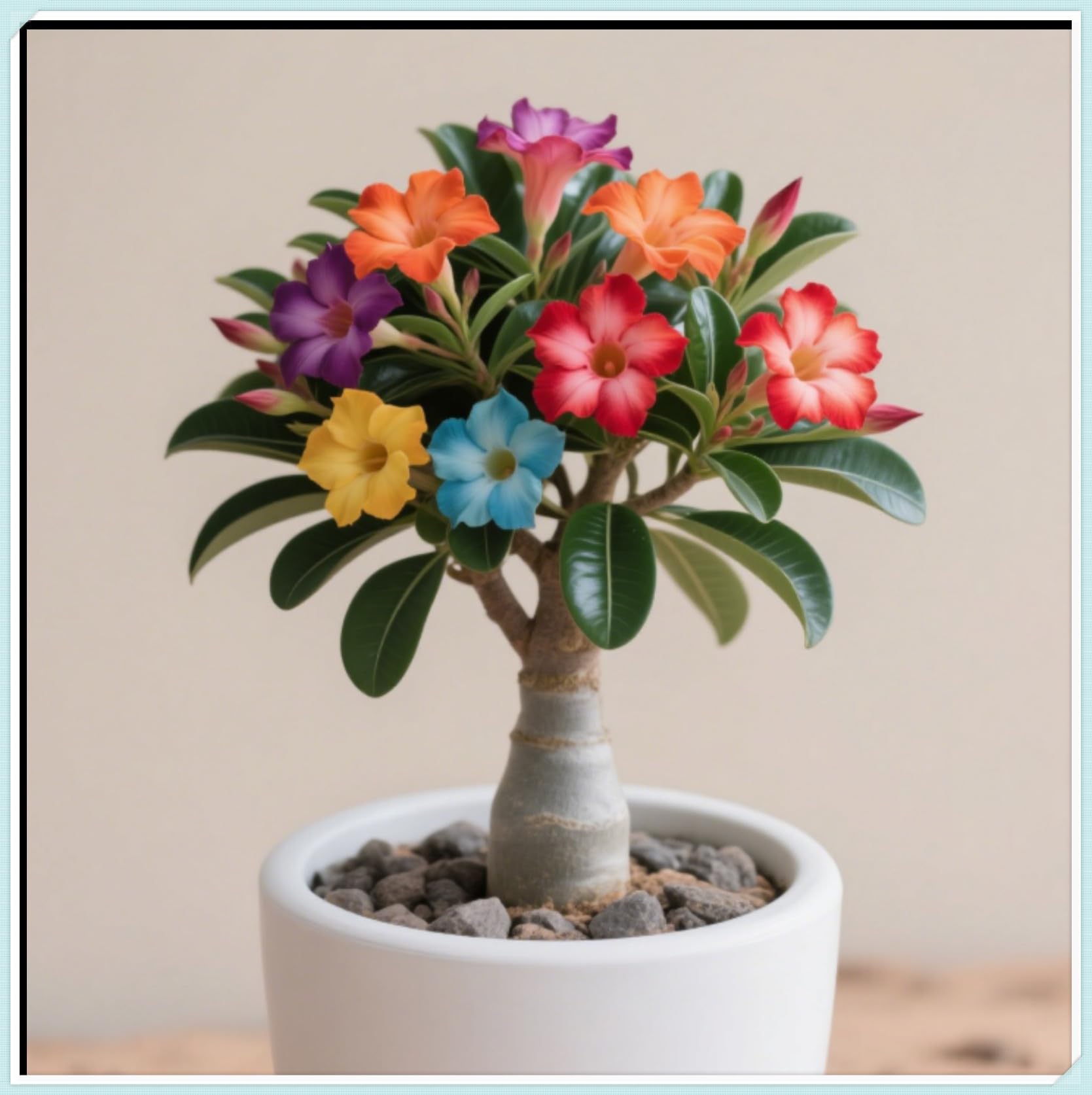 Desert Rose Bulbs/Highly Cold-Resistant/and Robust/Excellent Display/Making Them Suitable for Gardens and balconies-1rhizome-I